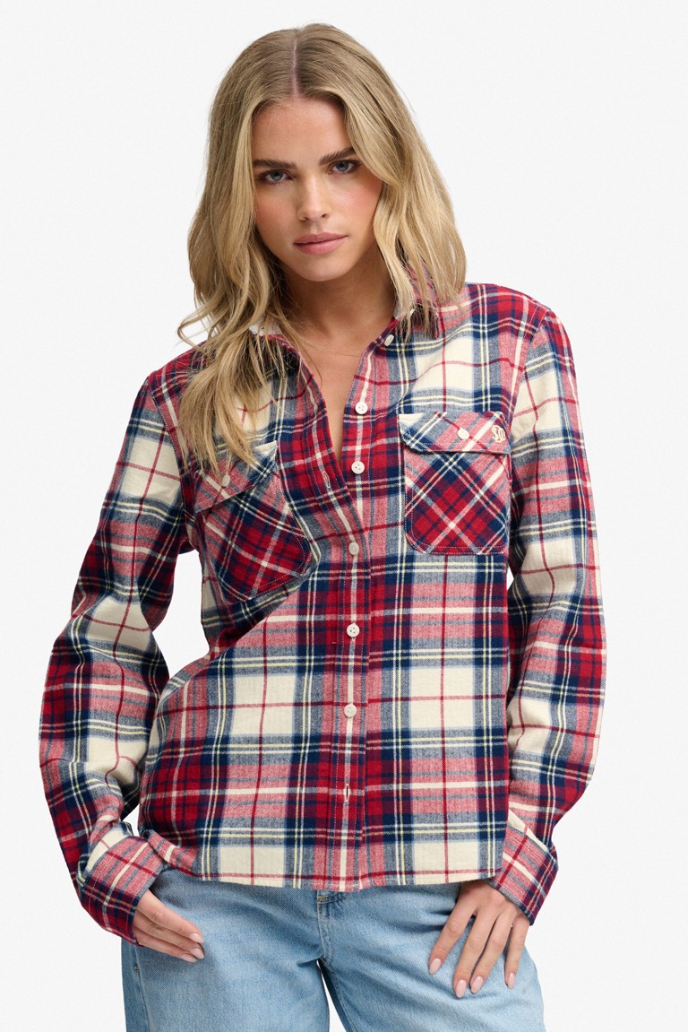 lumberjack check plannel shirt superdry & co red