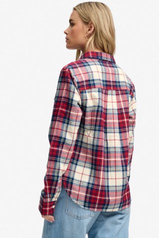 lumberjack check plannel shirt superdry & co red