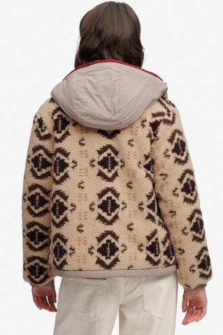 sherpa jaquard fleece hubrid futter superdy & co cream