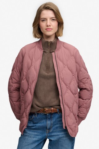 short onion quilt liner jacket superdry & co pink