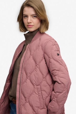 short onion quilt liner jacket superdry & co pink