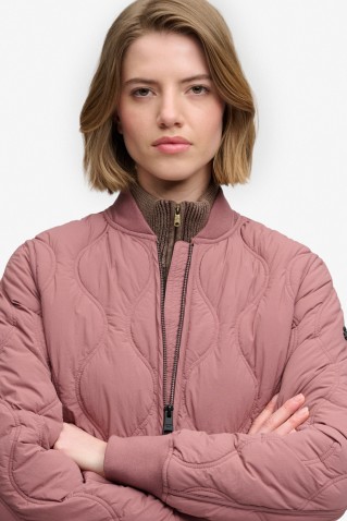 short onion quilt liner jacket superdry & co pink