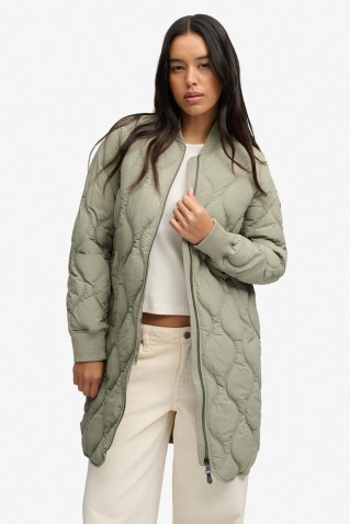 long onion quilt liner jacket superdry & co khaki