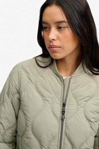long onion quilt liner jacket superdry & co khaki