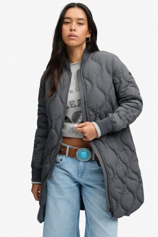 long onion quilt liner jacket superdry & co anthracite