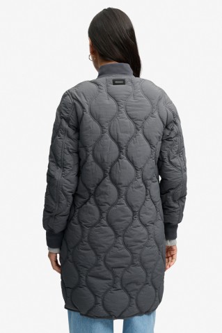 long onion quilt liner jacket superdry & co anthracite