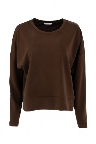 heavy rib sandwashed top philosophy brown