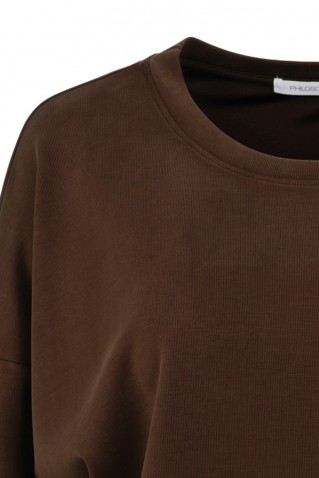heavy rib sandwashed top philosophy brown