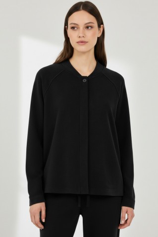heavy rib sandwashed jacket philosophy black