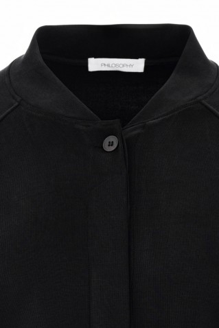 heavy rib sandwashed jacket philosophy black
