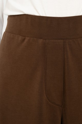 heavy rib sandwashed wide leg pants philosophy brown