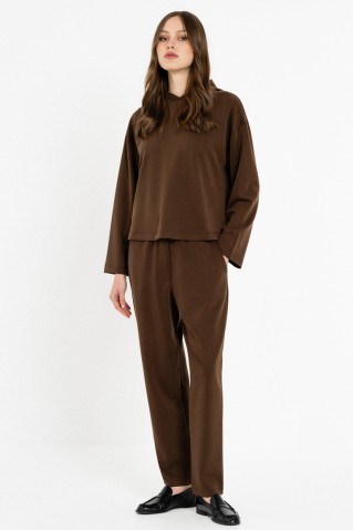 heavy rib sandwashed jogger pants philosophy brown