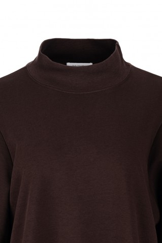 futter mock neck top philosophy dark brown
