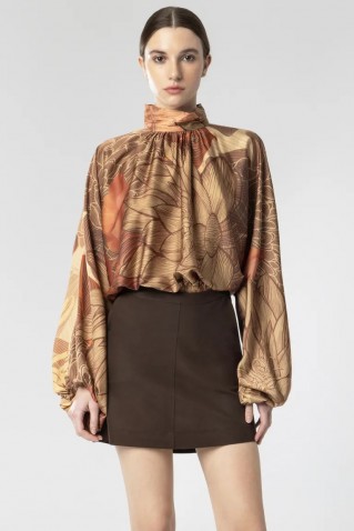 φουστα mini moutaki brown