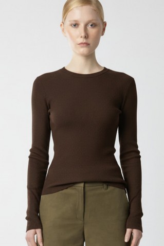 ribbed blouse moutaki brown