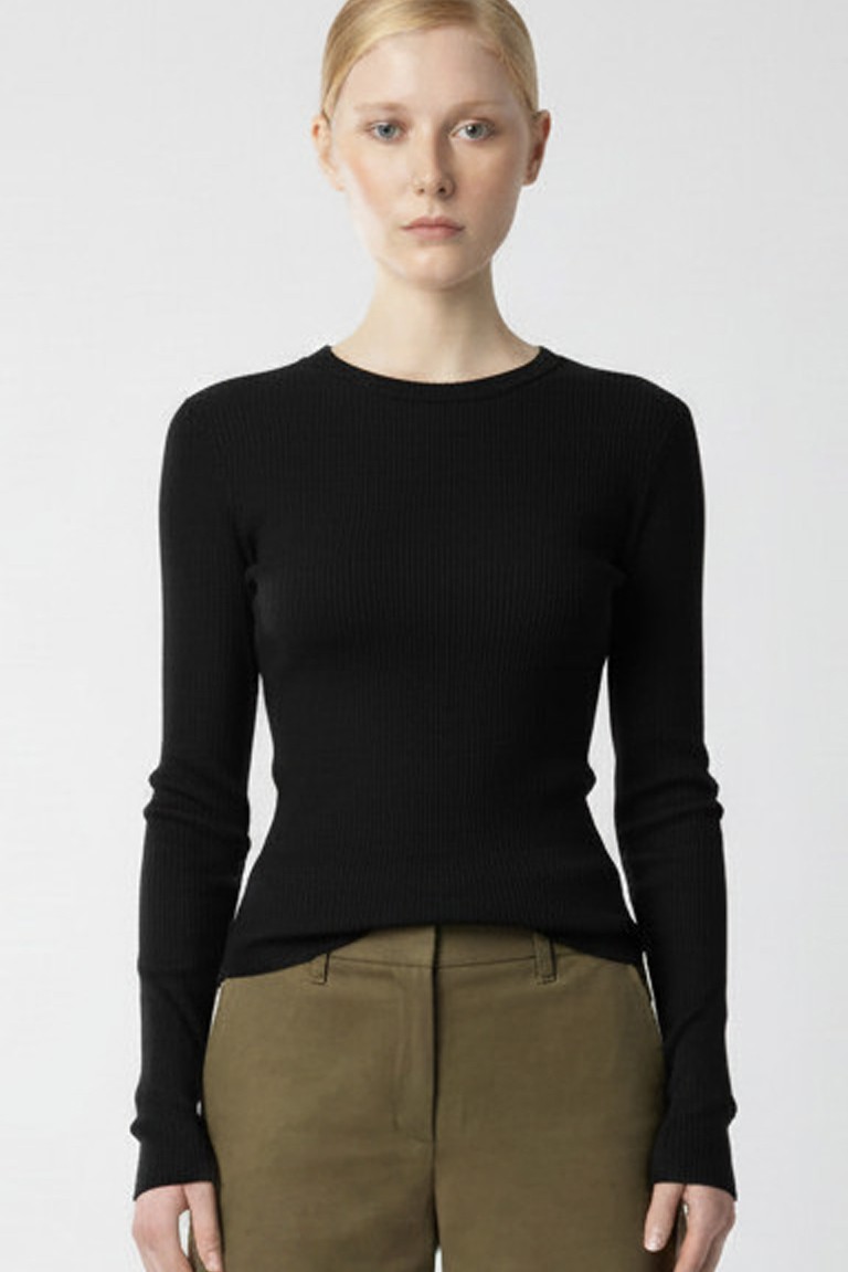 ribbed blouse moutaki black