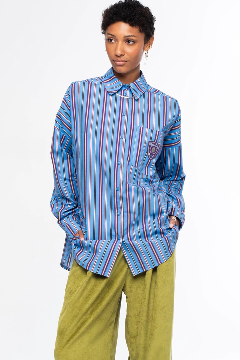 regensy shirt peace & chaos light blue