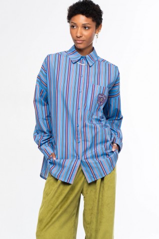 regensy shirt peace & chaos light blue