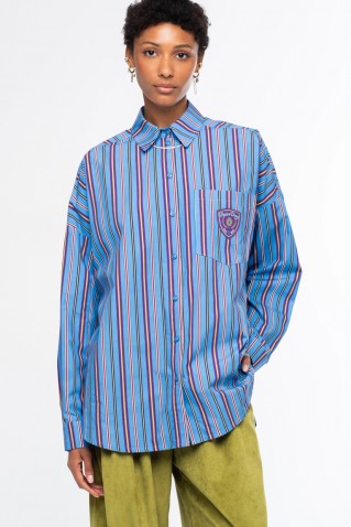 regensy shirt peace & chaos light blue
