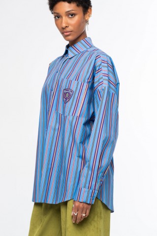 regensy shirt peace & chaos light blue