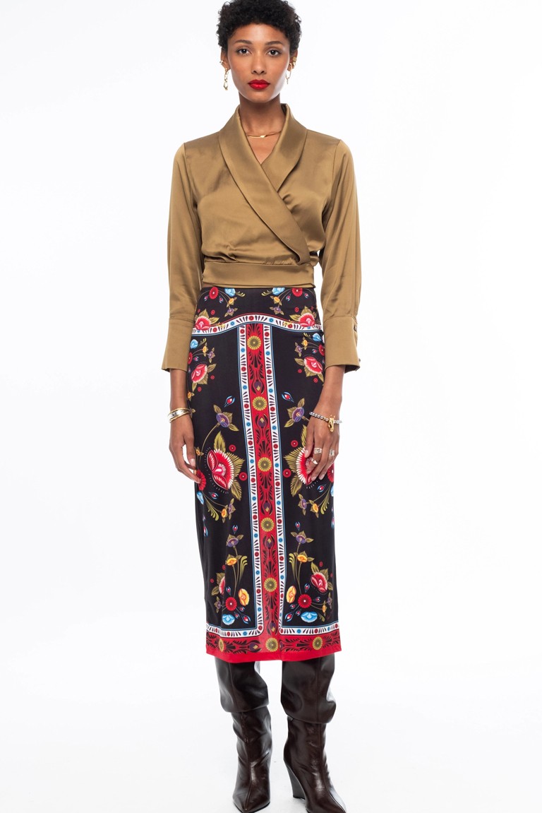 essence midi skirt peace & chaos