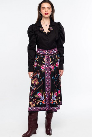 emblem midi skirt peace & chaos