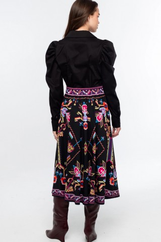 emblem midi skirt peace & chaos