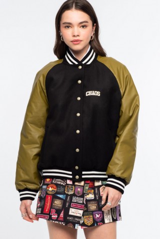 voictory bomber jacket peace & chaos