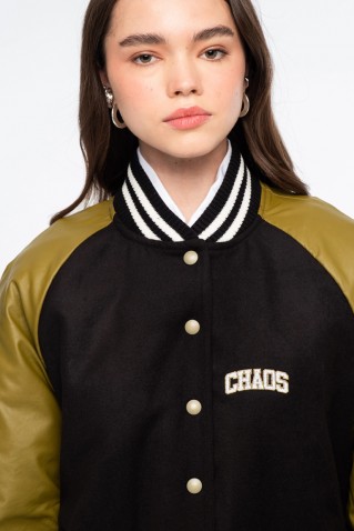 voictory bomber jacket peace & chaos