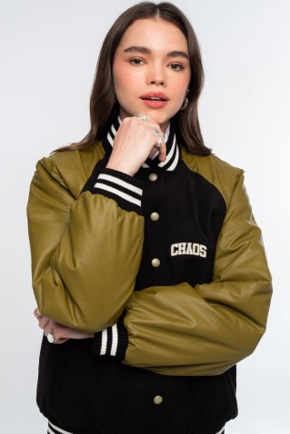 voictory bomber jacket peace & chaos