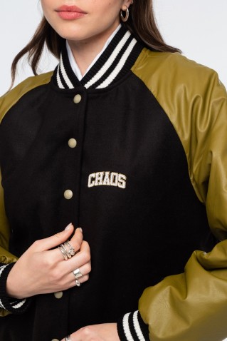 voictory bomber jacket peace & chaos
