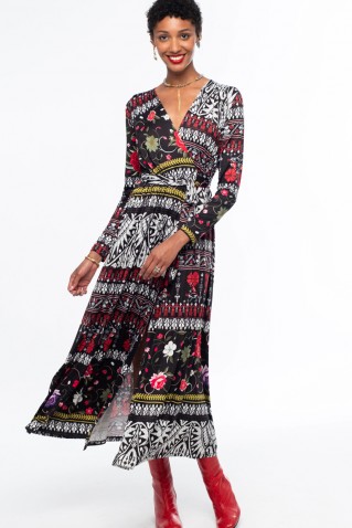 flora wrap long dress peace & chaos