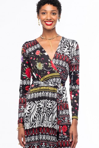 flora wrap long dress peace & chaos
