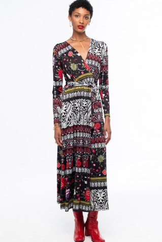 flora wrap long dress peace & chaos