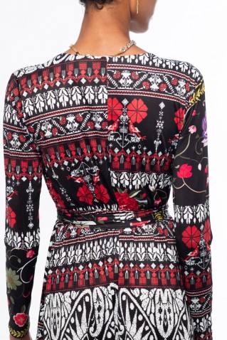 flora wrap long dress peace & chaos