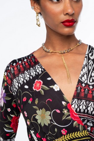 flora wrap long dress peace & chaos
