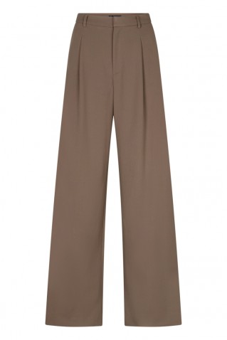 pearl pleated pants red button truffle