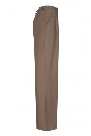 pearl pleated παντελονι red button truffle