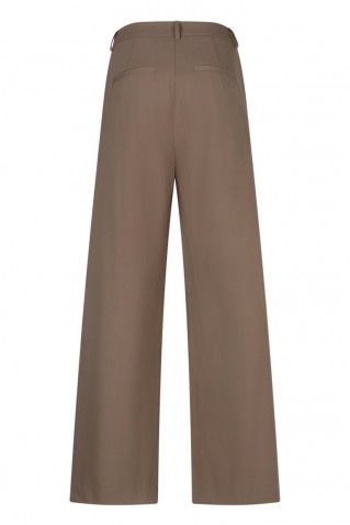 pearl pleated παντελονι red button truffle