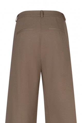 pearl pleated παντελονι red button truffle