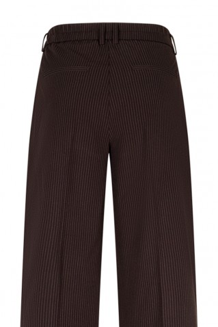 claudette pinstripe pants red button espresso