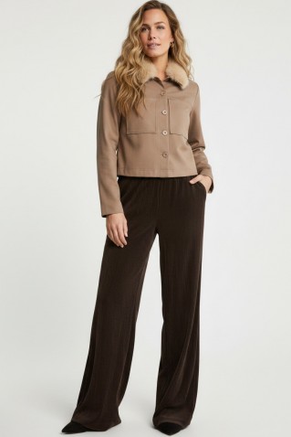 claudette 8w soft cord pants red button espresso