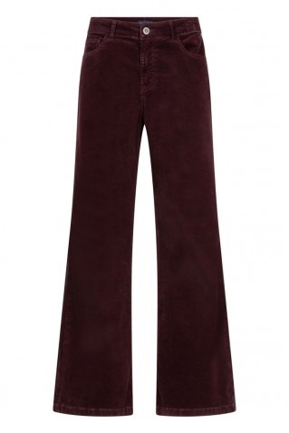 brielle 19w fine cord παντελονι red button burgundy