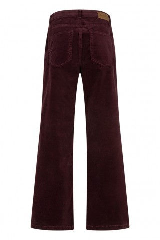 brielle 19w fine cord παντελονι red button burgundy