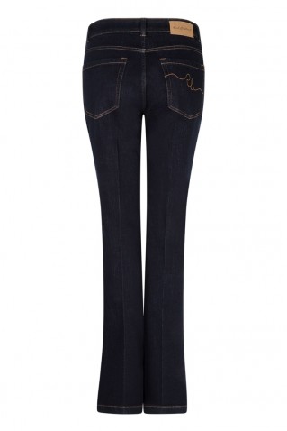 bibette soft denim jeans red button
