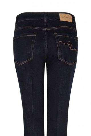 bibette soft denim jeans red button