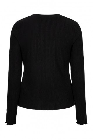 fine knit τοπ red button black