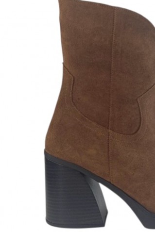 tabitha leather boots sochic shoes tabac