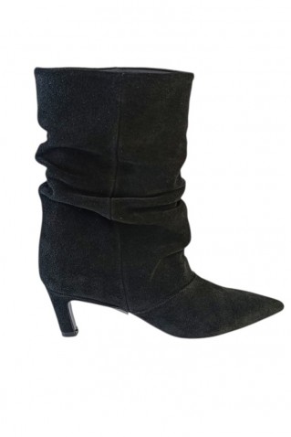 sorena δερματινη μποτα sochic shoes dark brown