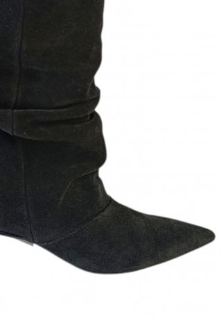 sorena δερματινη μποτα sochic shoes dark brown